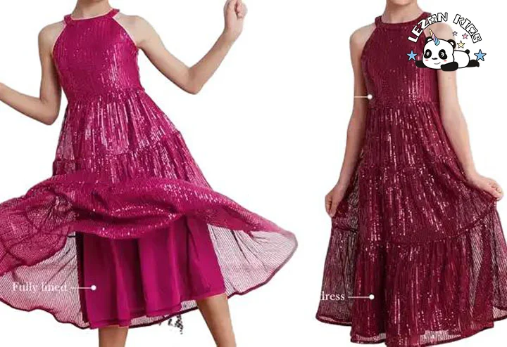 LEZONKIDS - Elegant Sleeveless Girls Dresses Good Quality Cotton Spring Dress 2-12 Years Children Birthday Decorated Bow Inspired Anna Elsa